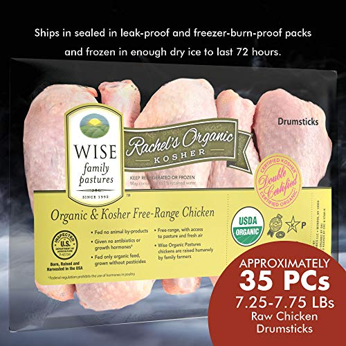 Organic Bone-in Skin-on Chicken Drumsticks, Glatt Kosher