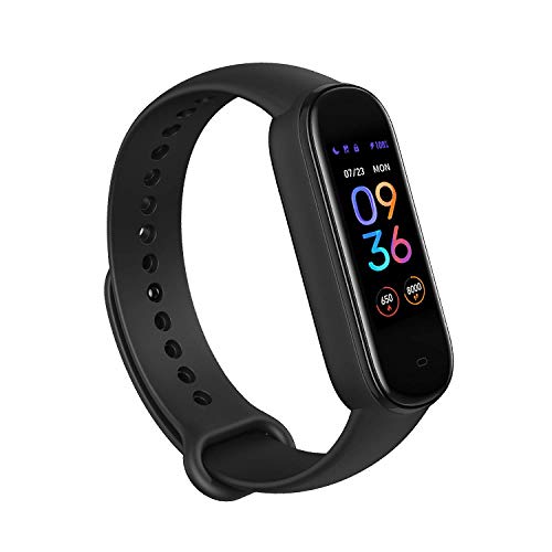 Black Fitness Tracker with Alexa & Health Monitoring