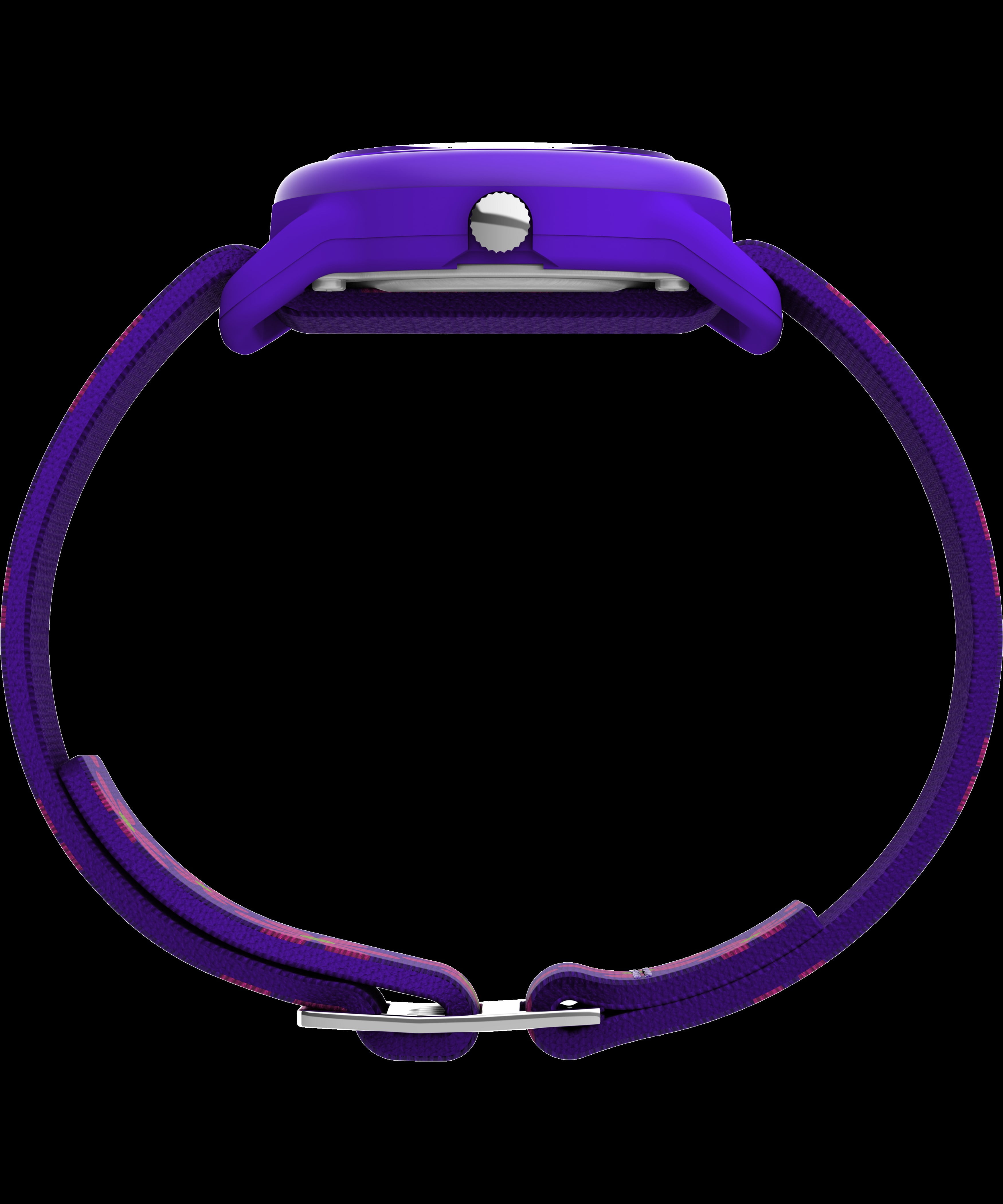 Kids' Purple/Floral Analog Watch with Elastic Strap