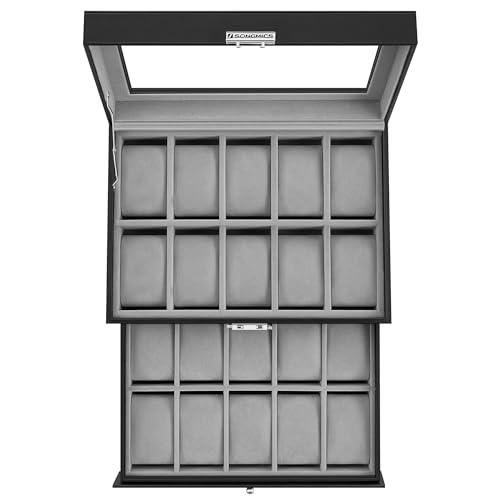 20-Slot Lockable Watch Box by SONGMICS