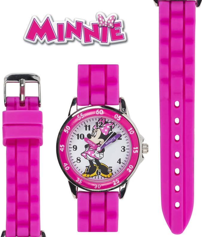 Minnie Mouse Pink Analog Time-Teacher Watch