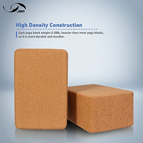 JBM Cork Yoga Block with Strap