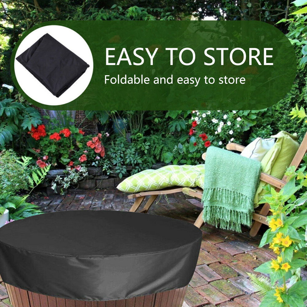 Round Hot Tub Weatherproof Cover - Large
