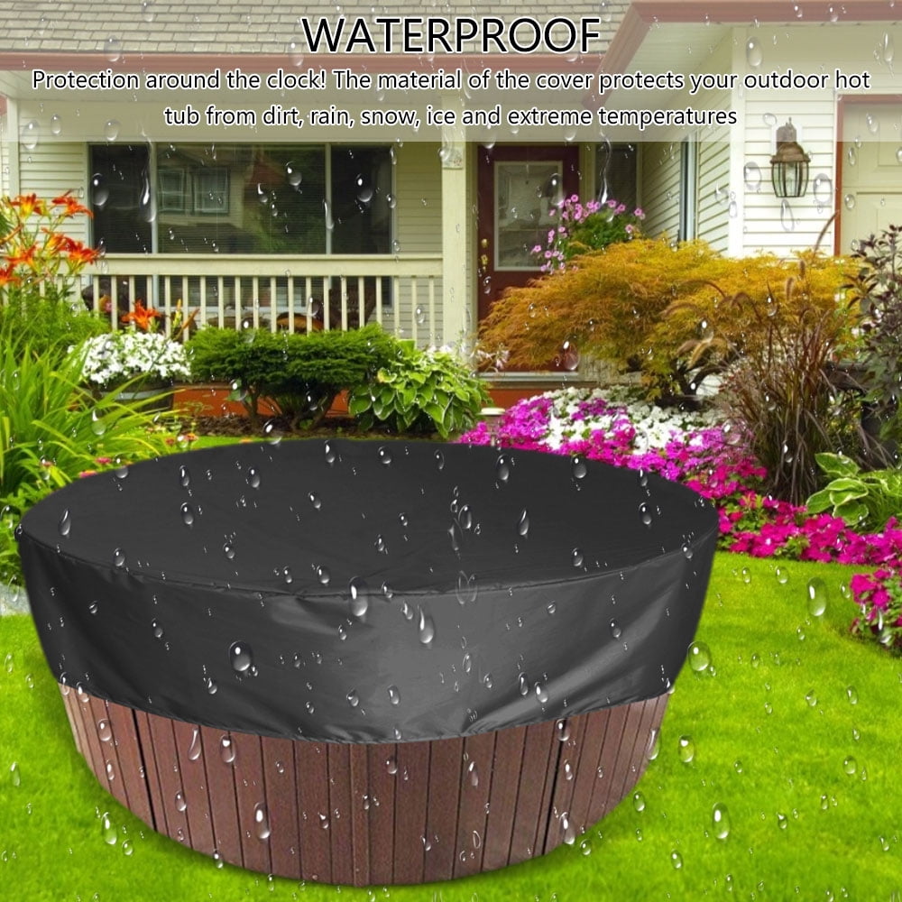 Round Hot Tub Weatherproof Cover - Large