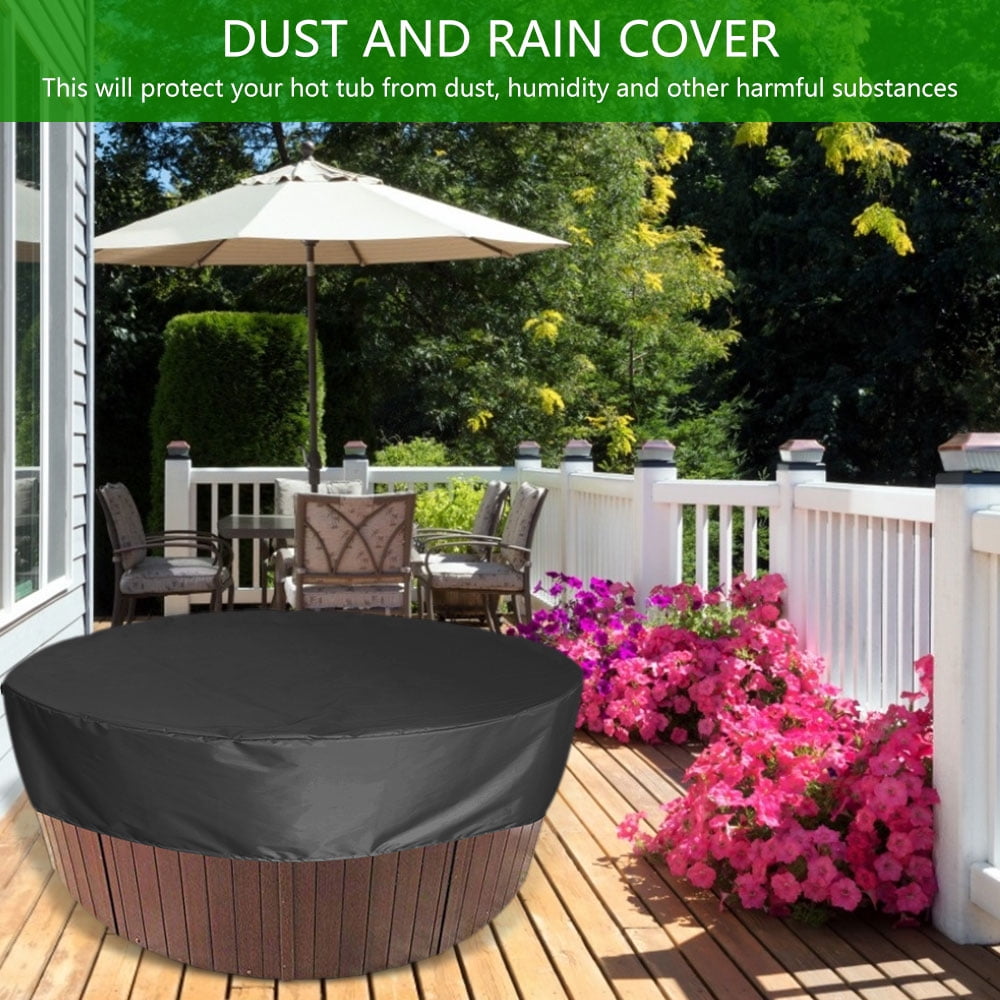 Round Hot Tub Weatherproof Cover - Large