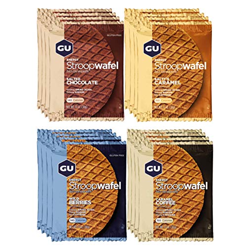 GU Energy Stroopwafel Sports Nutrition Waffle, Assorted Flavors (Pack of 16)