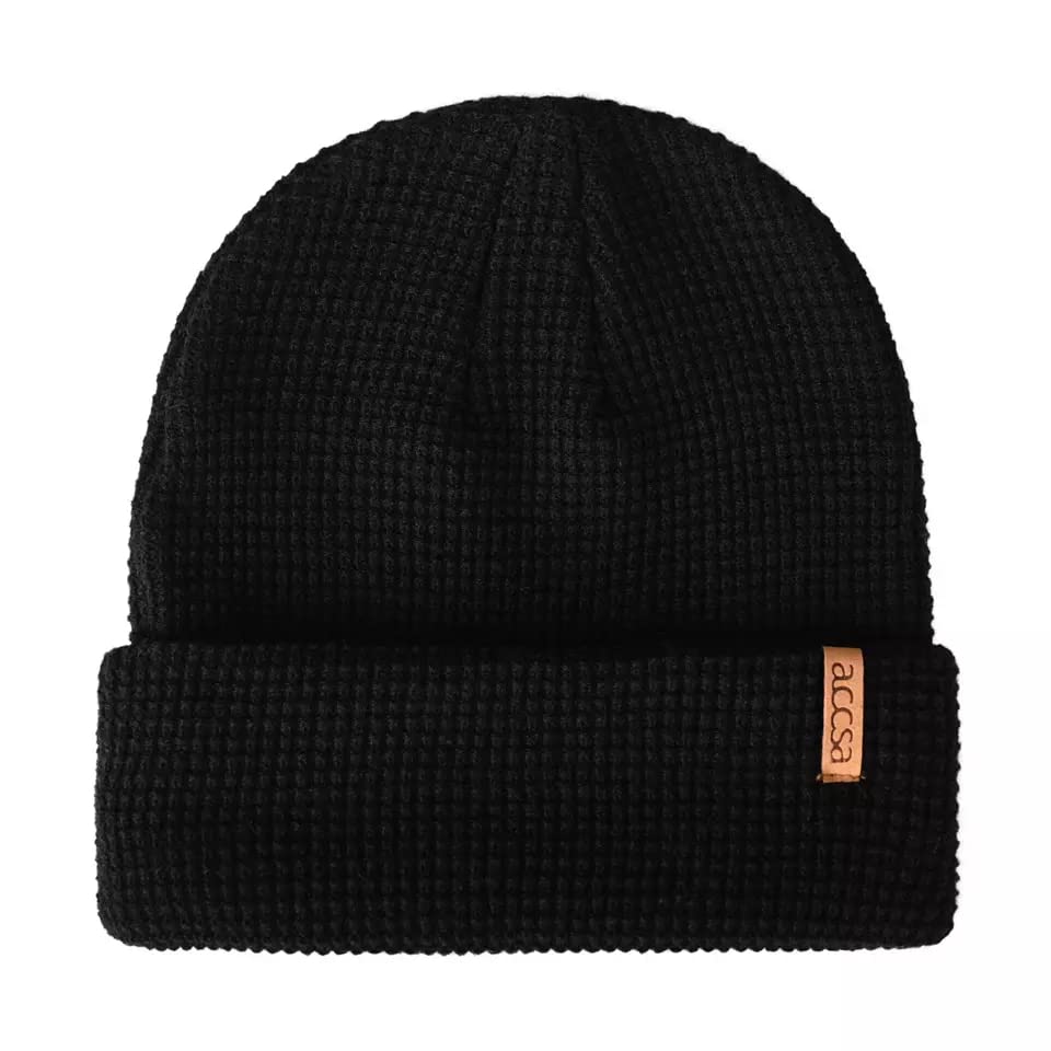 Fashion Men's Black Winter Acrylic Beanie Hat