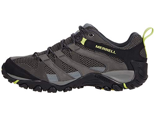 Merrell mens Alverstone Hiking Shoe, Granite/Keylime, 9.5 US