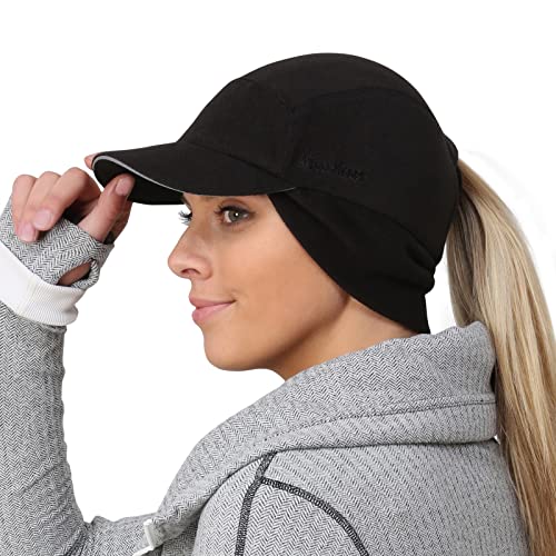 TrailHeads Women's Trailblazer Adventure Ponytail Cap, Black, One Size