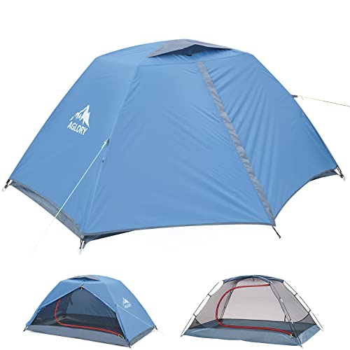Camping Tent for 1 to 2 Person,Lightweight Backpacking Tent, Easy Setup Waterproof Family Tents for Hiking, Mountaineering & Outdoor(Blue)