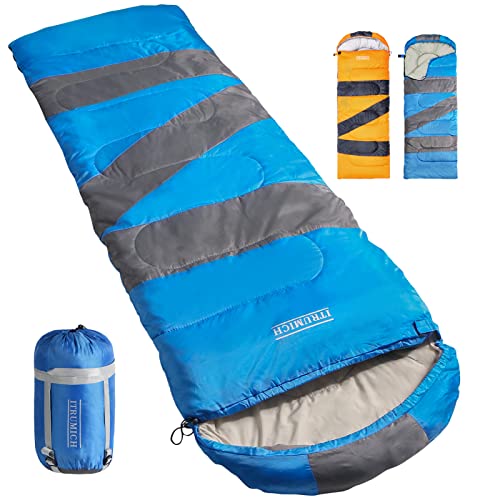ITRUMICH Camping Sleeping Bag 4 Season Ultralight and Compact Waterproof Backpacking Sleeping Bag for Adults Hiking and Camping (Navy Blue, Standard)