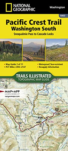 Pacific Crest Trail: Washington South Map [Snoqualmie Pass to Cascade Locks] (National Geographic Topographic Map Guide, 1003)