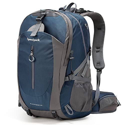 SPEEDPARK Hiking Backpack 40L Waterproof Lightweight Hiking Daypack with Rain Cover, Outdoor Trekking Travel Backpacks for Men Women