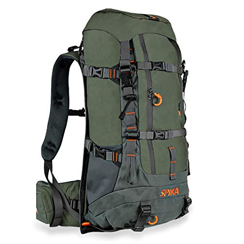 SPIKA Hunting Backpack Internal Frame Hiking Backpack Waterproof Daypack for Extendable 40L+ Capacity