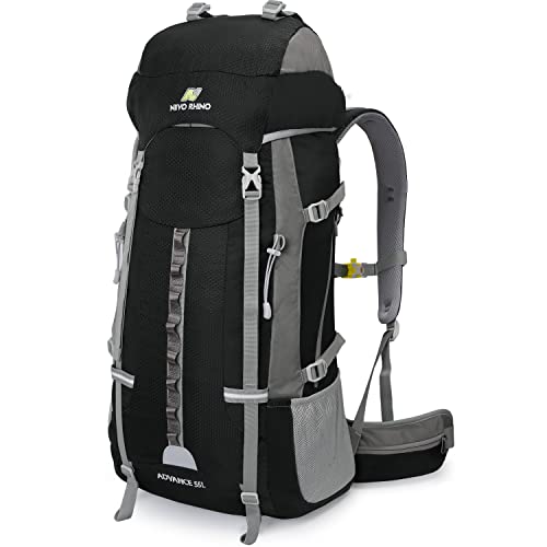 N NEVO RHINO Internal Frame Hiking Backpack 70L/55L/35L, Nylon lightweight Camping Backpack with Rain Cover, High-performance Backpacking