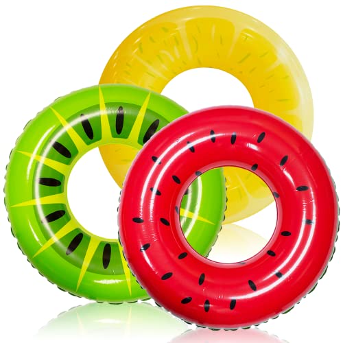 JOYIN Inflatable Fruit Swim Tubes - 3 Pack