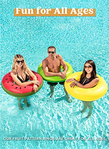 JOYIN Inflatable Fruit Swim Tubes - 3 Pack