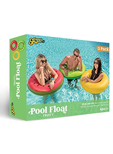 JOYIN Inflatable Fruit Swim Tubes - 3 Pack
