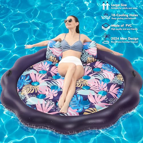 Inflatable Headrest Pool Float for Adults