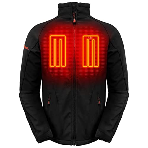 ActionHeat 5V Men's Battery Heated Jacket with Tri-Zone Heating, Touch Control for Skiing, Camping, Motorcycling, Hiking