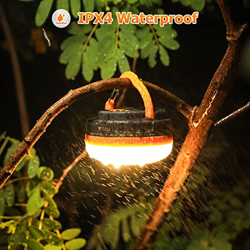 Yizhet 2 Pack LED Camping Lantern, Camping Lamp Flashlights, Camping Light with Magnetic Base 5 Modes Portable Outdoor Tent Light for Hiking Fishing Camping (3 AA Batteries Need Self-provided)