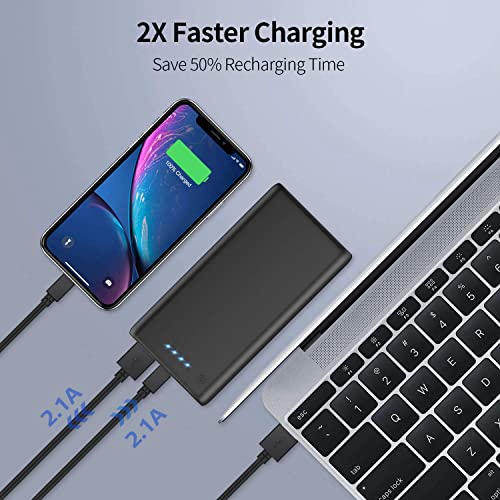 Portable Charger Power Bank 26800mah, Ultra-High Capacity Safer External Cell Phone Battery Pack Compact with High-Performance Cells & 2 USB Output, Smart Charge for Smartphone, Android, Tablet & etc