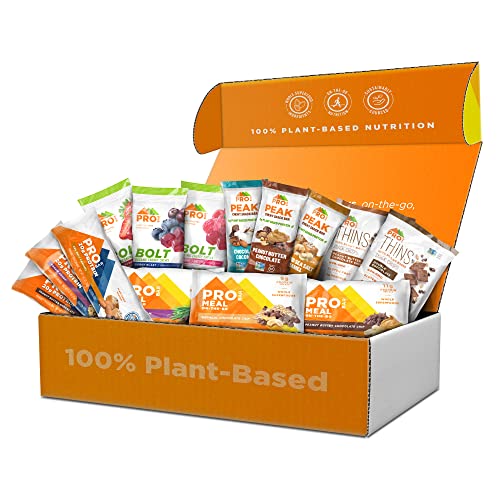 PROBAR – Plant-Based Starter Pack - Gluten-Free, Non-GMO, Healthy, High Protein Snacks - Natural Energy for Hiking, Cycling, Camping, Snowboarding, Skiing (Pack of 14)