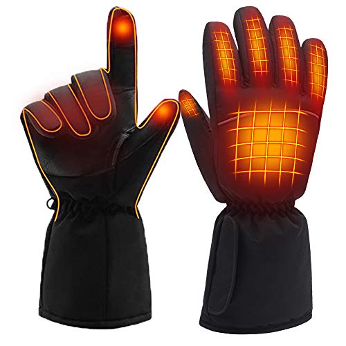 Rechargeable Heated Gloves for Man & Woman, AA Battery Operated Motorcycle Heat Gloves Kits,Winter Warm Arthritic Gloves Texting Thermal Electric Gloves for Hiking/Skiing/ Hunting Outdoor Sports