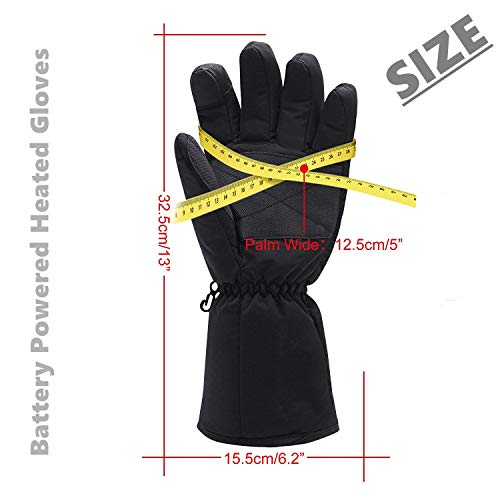 Rechargeable Heated Gloves for Man & Woman, AA Battery Operated Motorcycle Heat Gloves Kits,Winter Warm Arthritic Gloves Texting Thermal Electric Gloves for Hiking/Skiing/ Hunting Outdoor Sports