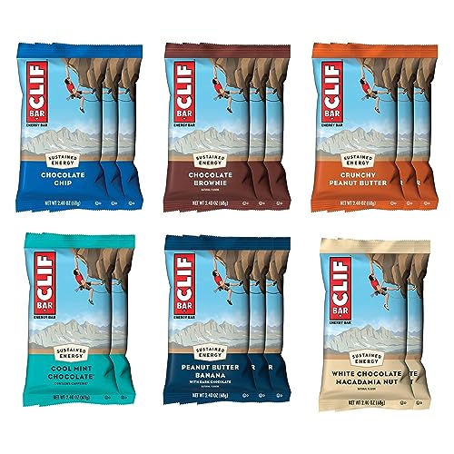 CLIF BARS - Energy Bars - Best Sellers Variety Pack- Made with Organic Oats - Plant Based (2.4 Ounce Protein Bars, 16 Count) Packaging & Assortment May Vary (Amazon Exclusive)