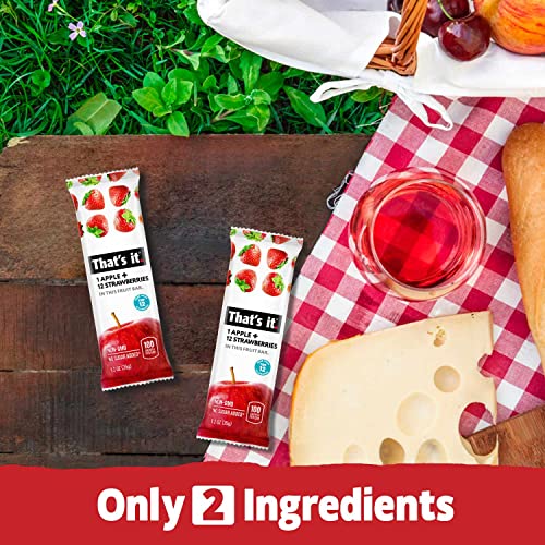 That's it. Apple + Variety 100% Natural Real Fruit Bar, Best High Fiber Vegan, Gluten Free Healthy Snack, Paleo for Children & Adults, Non GMO No Added Sugar, No Preservatives Energy Food (12 Pack)
