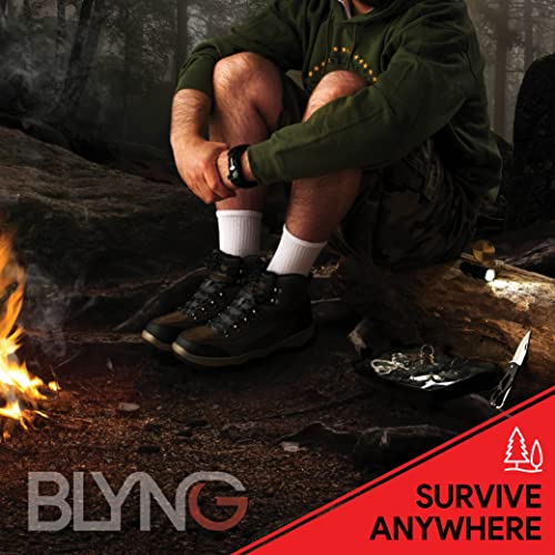 Emergency Survival Kit - 20 in 1, Professional Gear For Outdoor Camping, Equipment & First Aid accessories, Gift Idea Dad, Husband, Boyfriend, Great Hiking, Hunting, black