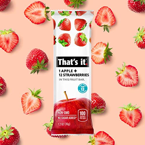 That's it. Apple + Variety 100% Natural Real Fruit Bar, Best High Fiber Vegan, Gluten Free Healthy Snack, Paleo for Children & Adults, Non GMO No Added Sugar, No Preservatives Energy Food (12 Pack)