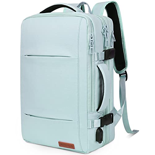 MIYCOO Travel Backpack for Women Men，Carry on Backpack Large Laptop Backpack Hiking Backpack School Bag for Outdoor Sports, Light Blue