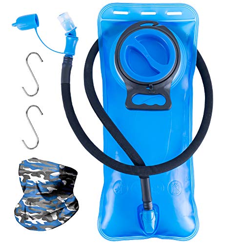 Hydration Bladder, 2L Water Bladder Leak Proof BPA Free Water Reservoir Replacement for Backpack 2 Liter Hydration Water Bladder Pack with Insulated Sleeve, Ideal for Hiking Camping Running Cycling