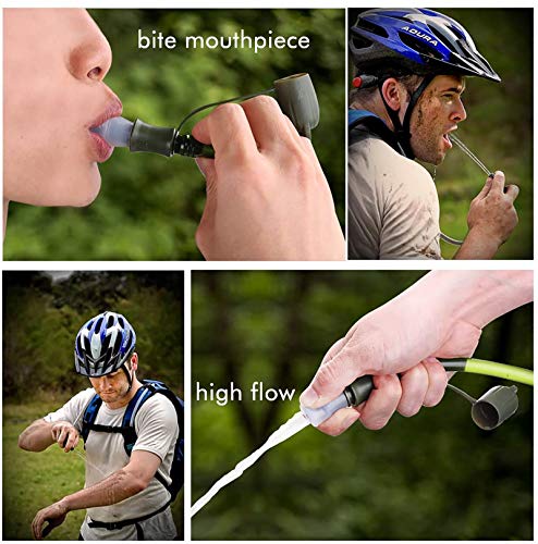 Hydration Bladder, 2 Liter Water Bladder for Hiking Backpack Leak Proof Water Storage Bag Reservoir, Water Pouch Hydration Pack Replacement for Biking Climbing Cycling Running, Military Green