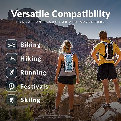 Water Buffalo Water Bladder for Hiking Backpack - 3L Hydration Bladder with Water Reservoir Hose Insulator & High Flow Bite Valve - Leak Proof 3L Water Reservoir - 3 Liter Water Pouch for Hiking
