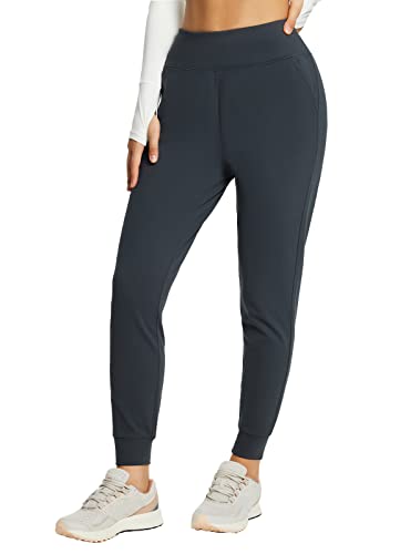 BALEAF Women's Fleece Lined Pants Water Resistant Winter Joggers Thermal Sweatpants for Running Hiking Gray S