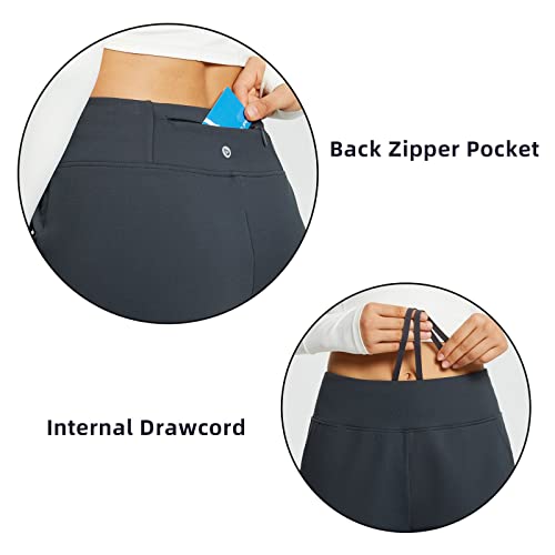 BALEAF Women's Fleece Lined Pants Water Resistant Winter Joggers Thermal Sweatpants for Running Hiking Gray S