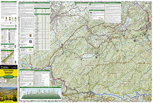 Great Smoky Mountains National Park Map (National Geographic Trails Illustrated Map, 229)