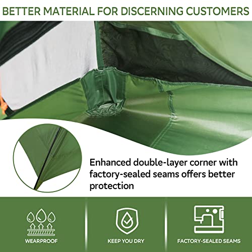 Clostnature Lightweight 2-Person Backpacking Tent - 3 Season Ultralight Waterproof Camping Tent, Large Size Easy Setup Tent for Family, Outdoor, Hiking and Mountaineering