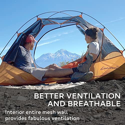 Clostnature Lightweight 2-Person Backpacking Tent - 3 Season Ultralight Waterproof Camping Tent, Large Size Easy Setup Tent for Family, Outdoor, Hiking and Mountaineering