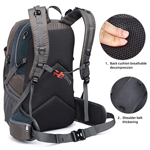 SPEEDPARK Hiking Backpack 40L Waterproof Lightweight Hiking Daypack with Rain Cover, Outdoor Trekking Travel Backpacks for Men Women