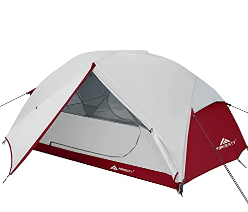 Forceatt Backpacking Tent 2 Person, Professional Waterproof & Windproof & Pest Proof 2 Doors Lightweight Camping Tent, 3-4 Seasons, Easy Set Up, Great for Camping, Hiking & Outdoor.