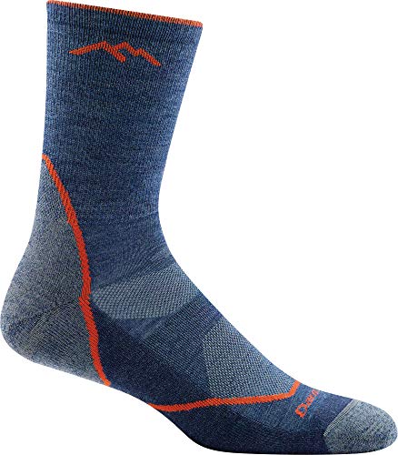 DARN TOUGH (Style 1972) Men's Light Hiker Hike/Trek Sock - Denim, Large