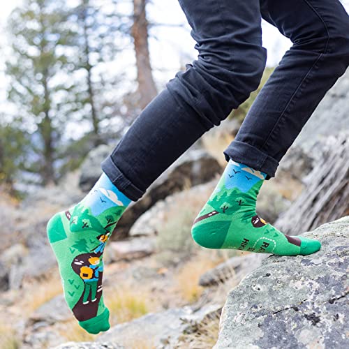 I'd Rather Be - Funny Socks Novelty Gift For Men, Women and Teens (Hiking) One Size