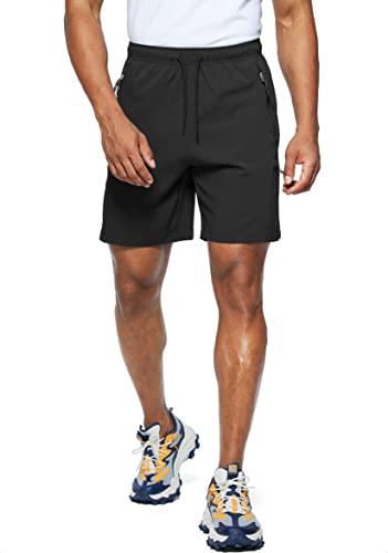Viodia Men's Hiking Cargo Shorts Stretch Quick Dry Lightweight Workout Shorts for Men Casual Fishing Athletic Shorts with Pockets Black