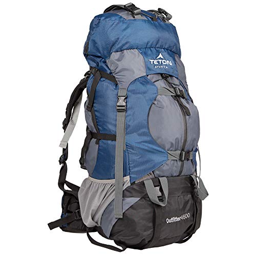 TETON Sports Outfitter 4600 Ultralight Internal Frame High-Performance Backpack for Hiking, Camping, Travel, and Outdoor Activities; 75L, Blue