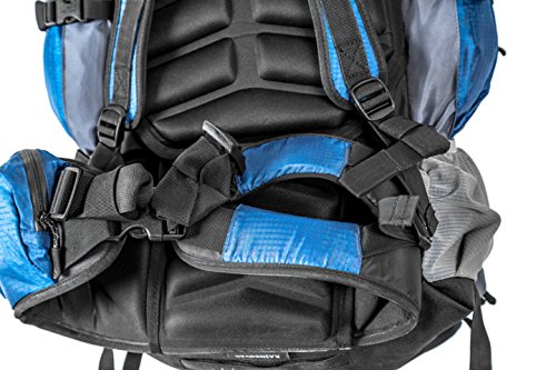 TETON Sports Outfitter 4600 Ultralight Internal Frame High-Performance Backpack for Hiking, Camping, Travel, and Outdoor Activities; 75L, Blue