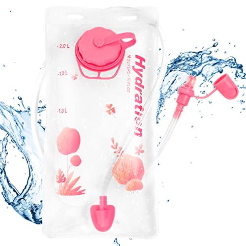 Hydration Bladder 2L Water Bladder BPA Free TPU Water Reservoir 2 Liter Hydration Bladder for Hydration Pack Backpack Camping Running Hiking Cycling